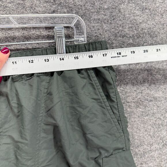 Columbia Cargo Shorts Women L Large Gray Mid Rise Elastic Waist Lined Pockets - Picture 3 of 6